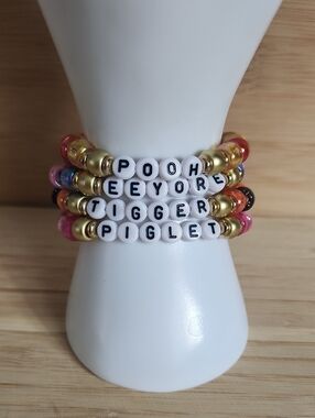 🆕️4pc Winnie the Pooh Stackable Bead Bracelets